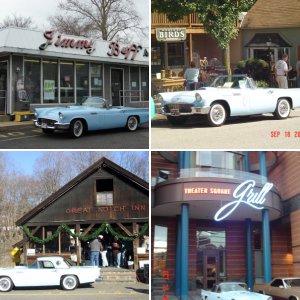 My T Bird in front of places to eat