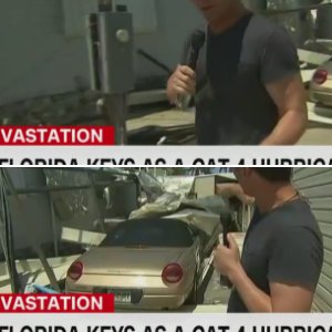 Hurrican Irma Ford Thunderbird Damage show on CNN