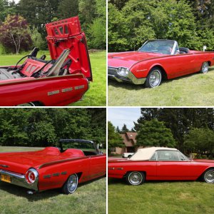 1962 Ford Thunderbird Convertible with Roadster-style tonneau cover