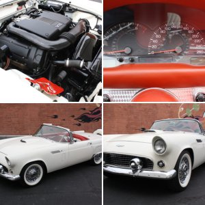 1956 Ford Thunderbird with a V8 engine from a 2002