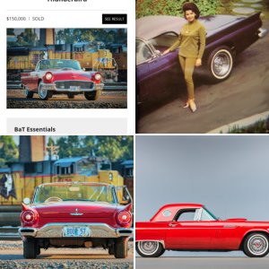 Annette Funicello 1957 Ford Thunderbird