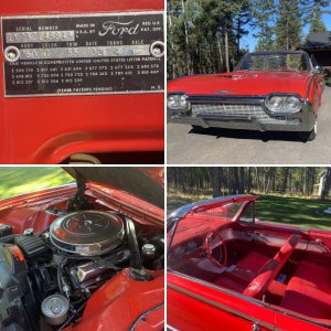 1961 Ford Thunderbird matching numbers Z-Code 390/300HP