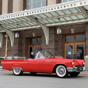 1957 Ford Thunderbird Side View Top Down