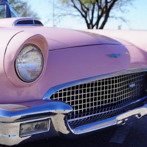 1957 Ford Thunderbird Dusk Rose 50470 Cold Start & Drive by