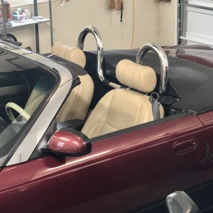 Roll bar and leather seats