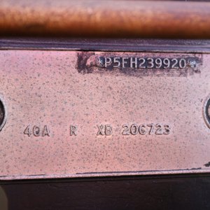 1955 Ford Thunderbird VIN Plate