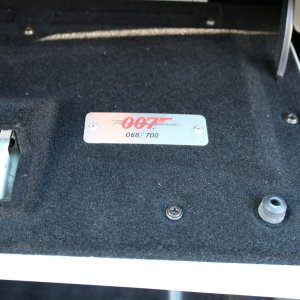 2003 James Bond Ford Thunderbird Number Plate 66/100