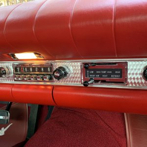 1957 Ford Thunderbird Red Dash