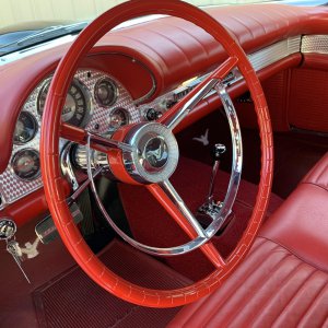 1957 Ford Thunderbird Red Steering Wheel