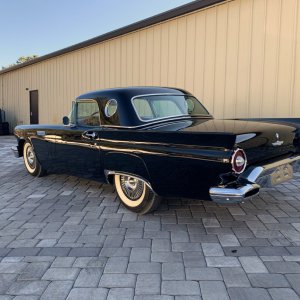 1957 Ford Thunderbird Black Side View
