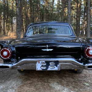 1957 Ford Thunderbird Black Rear Bumper
