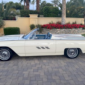 1963 Ford Thunderbird Sports Roadster with Kelsey-Hayes wire wheels.