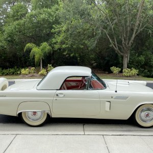 1956 Ford Thunderbird with hardtop on