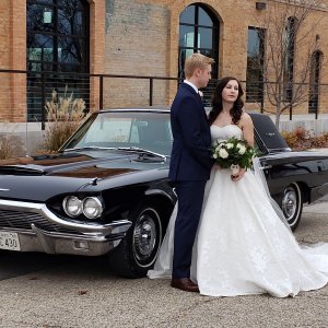 1965 Ford Thunderbird Wedding Photo