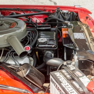 1964 Red Ford Thunderbird Convertible Engine Bay