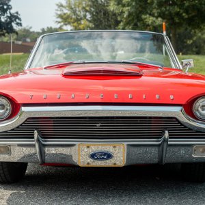 1964 Red Ford Thunderbird Convertible Front End